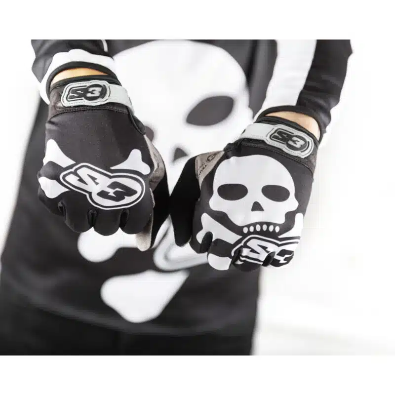 ROCK GLOVES S3 SKULL BLACK