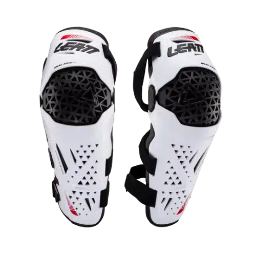 Knee & Shin Guard Dual Axis Pro White